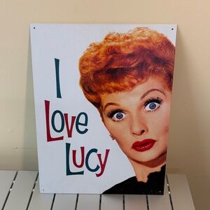 Vintage I Love Lucy  Metal Sign